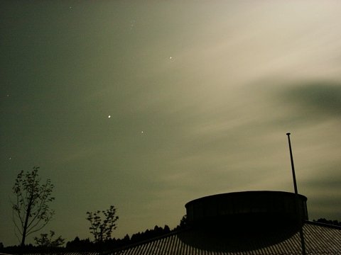 デジカメで撮った木星と土星 